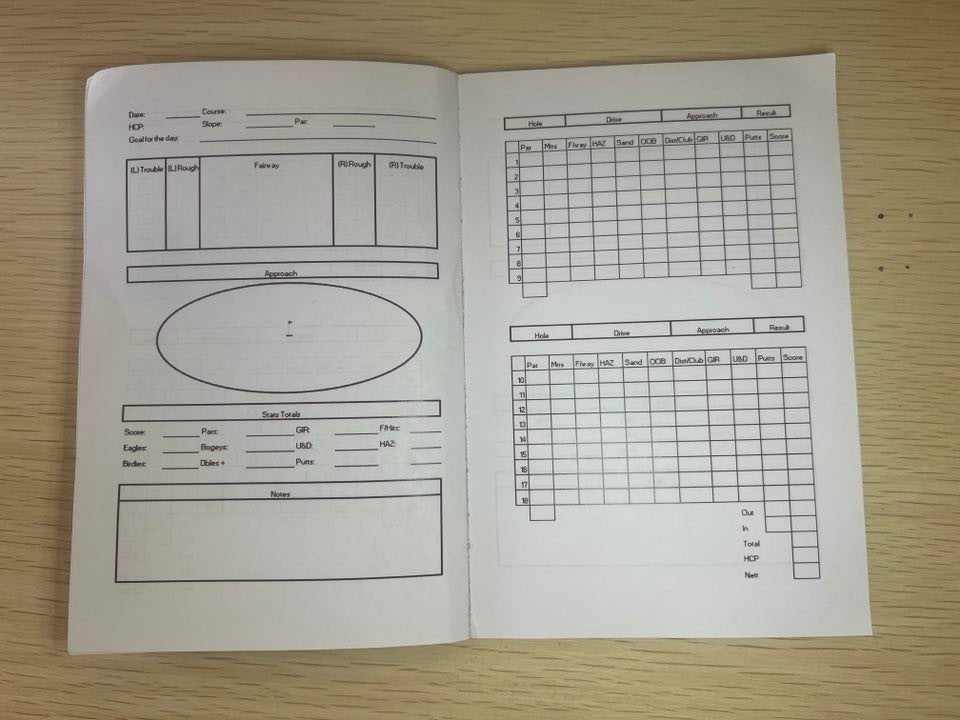 Golf Stats Tracker Book